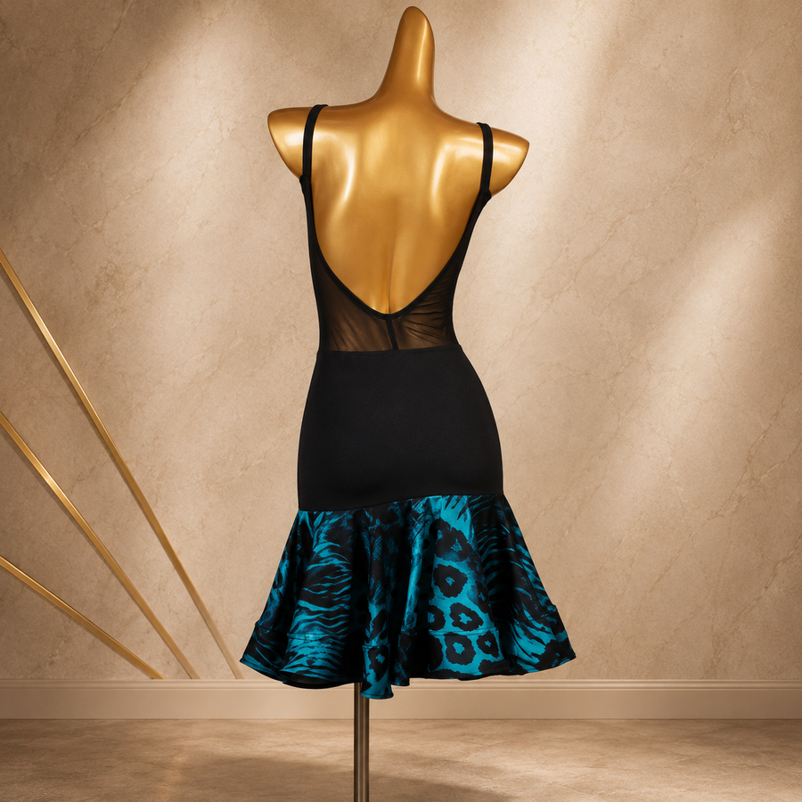 Blue Leopard Dress